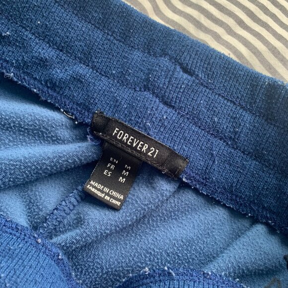 Blue velour joggers - Picture 4 of 5